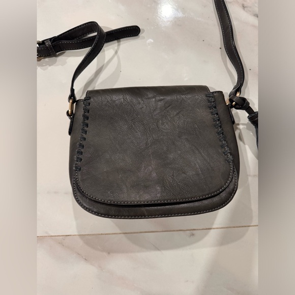 Woman’s long strap shoulder purse, color is a dark taupe - Picture 2 of 10